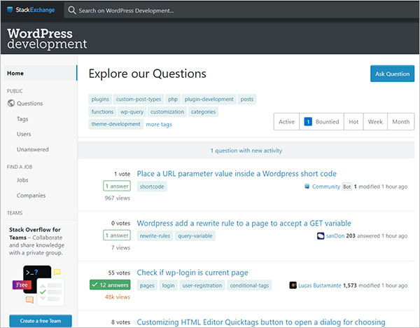 WordPress Stack Exchange
