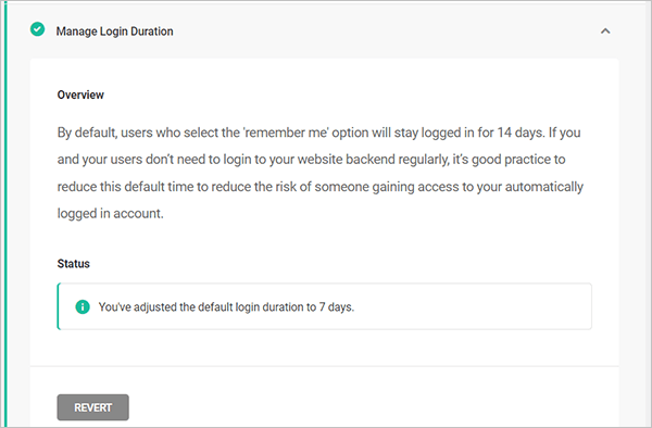 Manage Login Duration - Defender