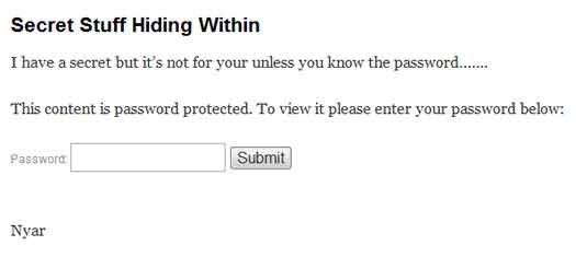 text password protected