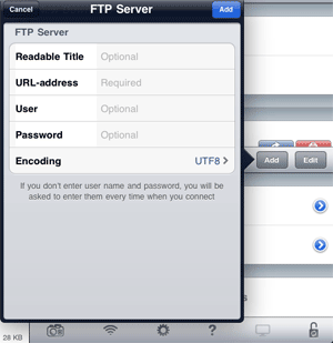 ftp FTP settings