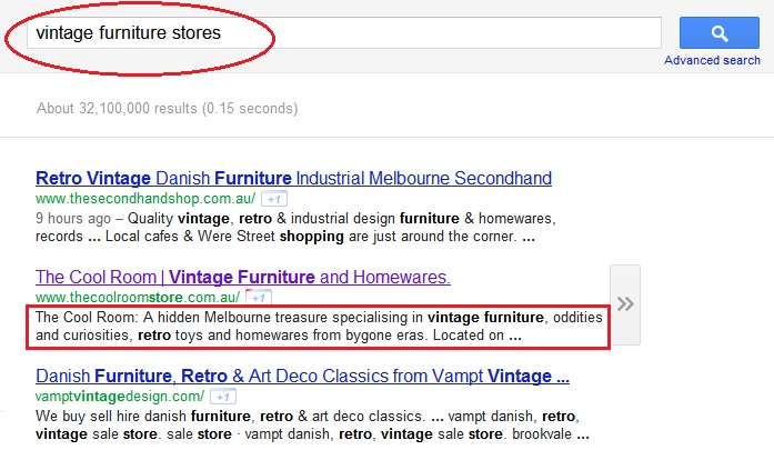 Effective use of the meta description tag