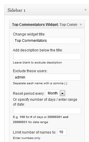 Show who are your top commenters in WordPress