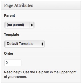 Page Attributes