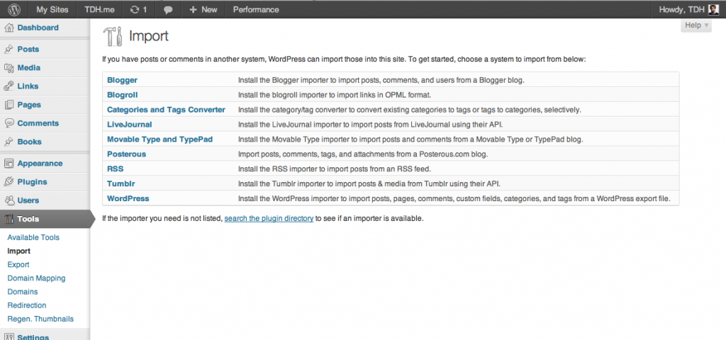 Import page Post image
