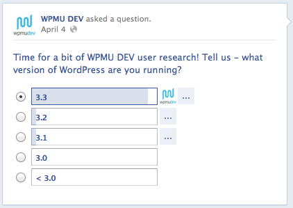 WPMU DEV Facebook Poll WPMU DEV Facebook Poll