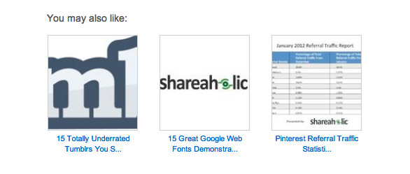 Shareaholic Recommendations