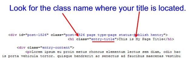 wordpress-page-title-css-class-code WordPress Page Title CSS Class Code