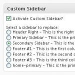 WordPress Sidebar - Screenshot of Per Page Sidebars plugin