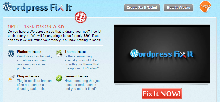 wpfixit-screenshot WP Fix It