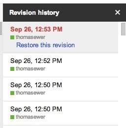 Google Drive Revision History Google Drive Revision History