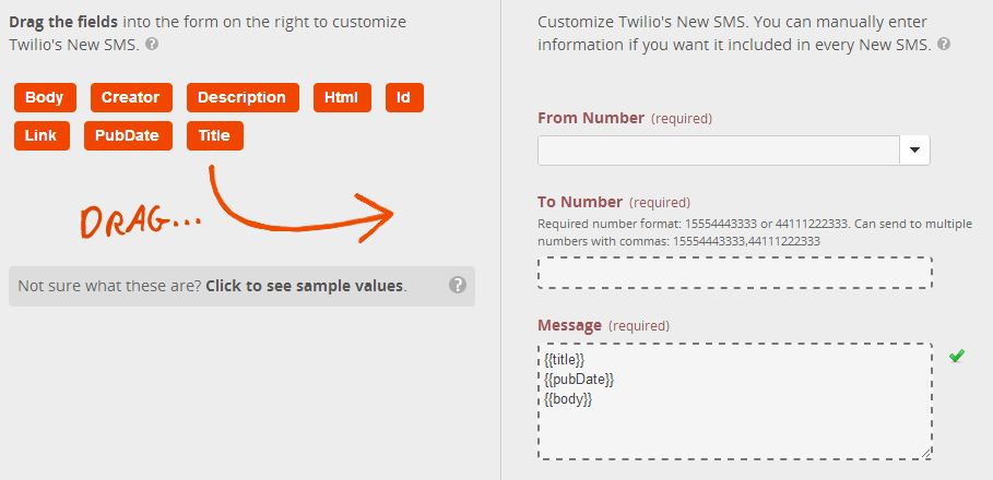 Zapier Message Contents Screenshot Of The Zap Builder.
