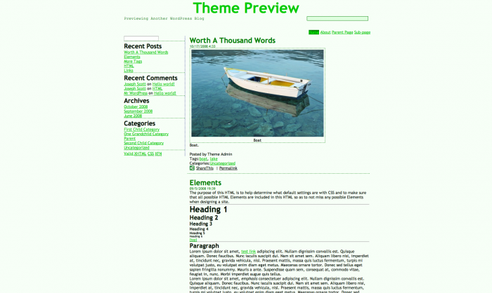 a-wordpress-theme A WordPress theme