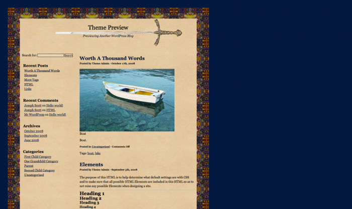 medieval-wordpress-theme Medieval WordPress theme
