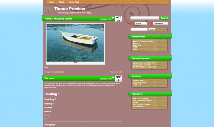 nature-wordpress-theme Nature WordPress theme