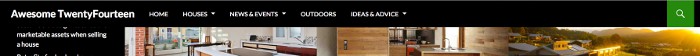 Screenshot of the header at normal size after a page scroll