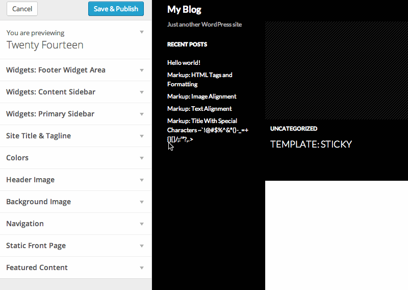 Widget management