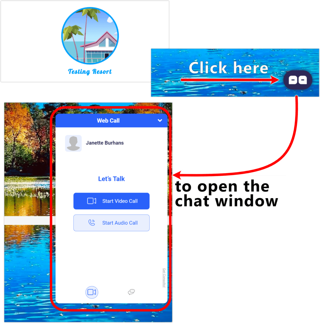 consolto homepage widget (closed & open)