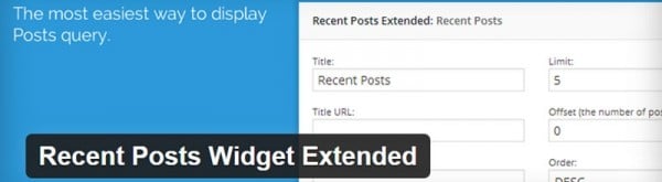 Recent Posts Widget Extended