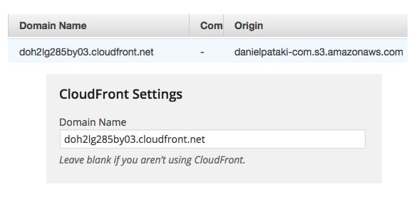 Cloudfront Settings