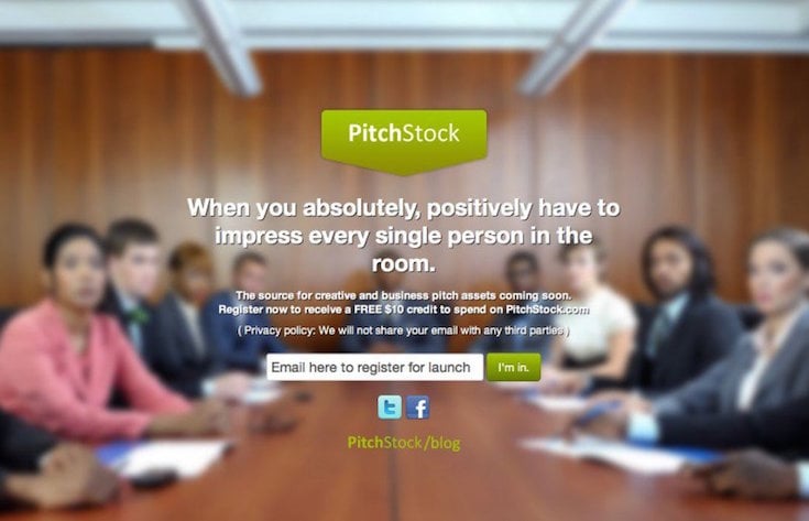Pitchstock coming soon page