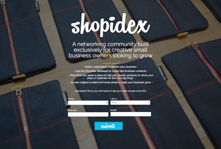 Shopidex coming soon page