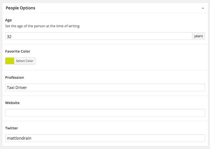 Person options
