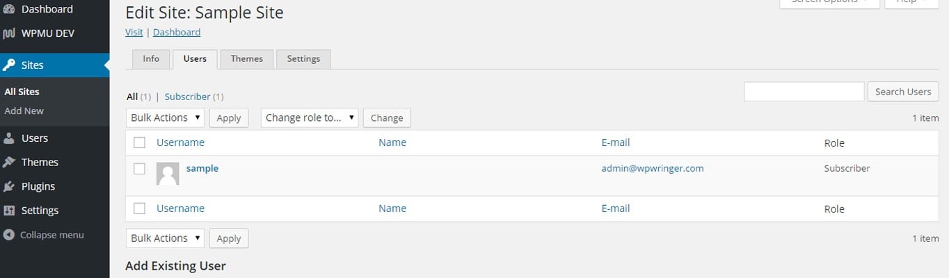 The "Users" tab.