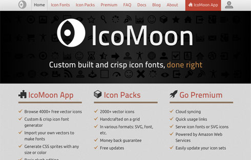 Custom built and crisp icon fonts.