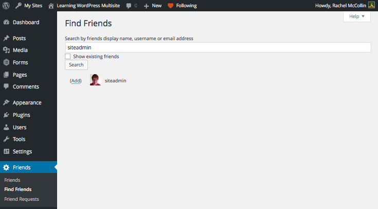 Searching for friends
