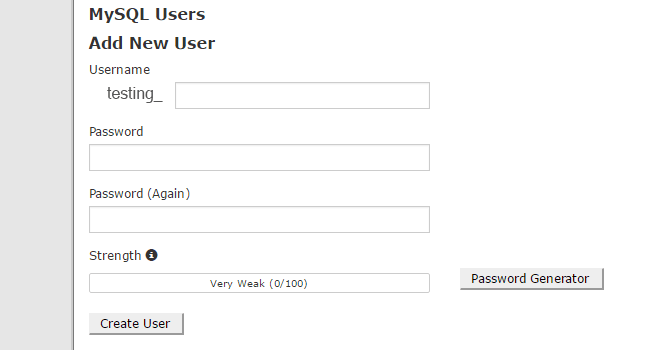 Add New User area.