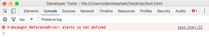 Chrome's Javascript Console