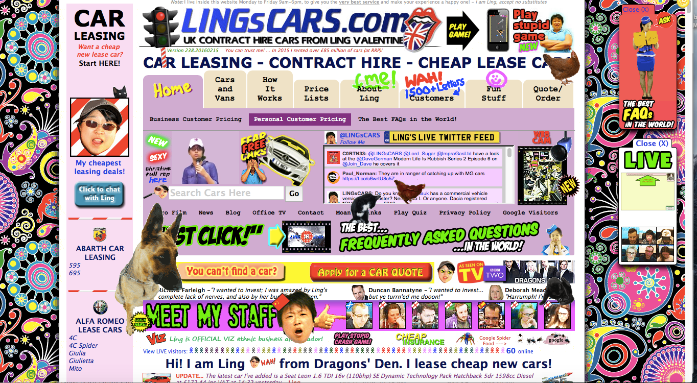 Horrible web design