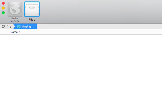 empty staging folder in Coda