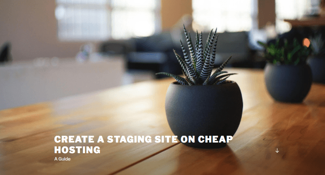 a new blank WordPress site running twenty seventeen