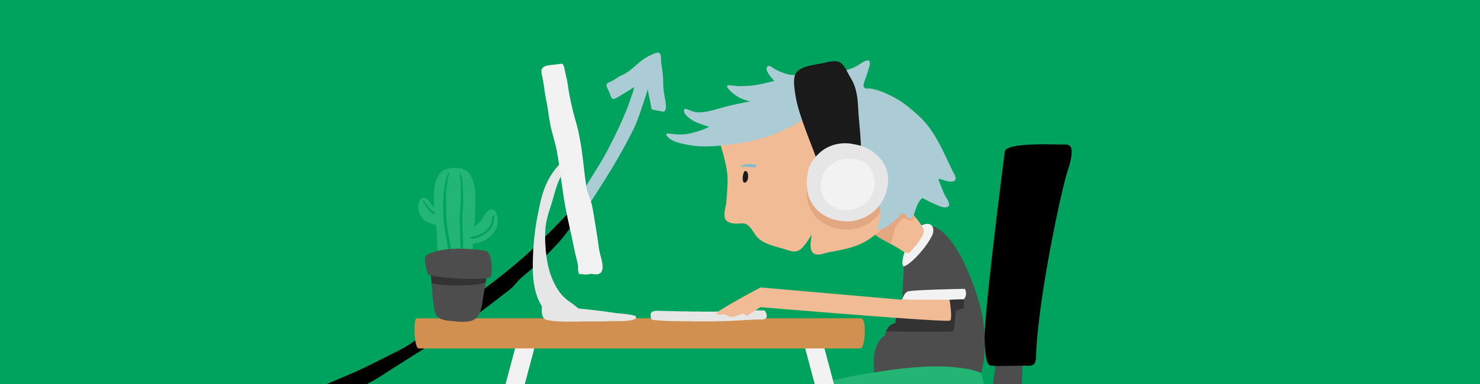 Freelancer typing on computer