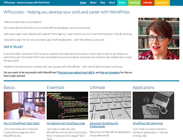 My site's home page