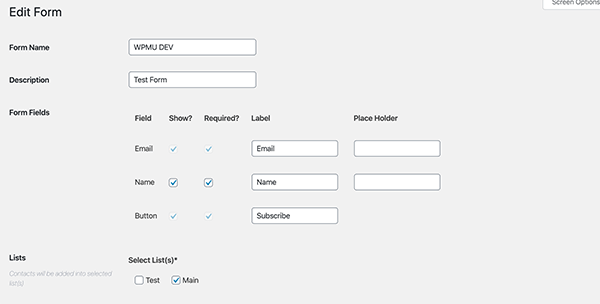 Icegram edit form.