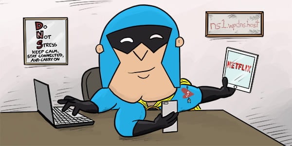 Cartoon of Devman juggling many devices at once