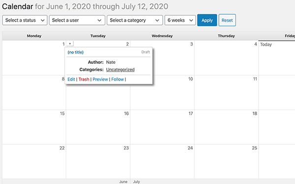 Edit flow calendar