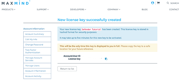 Where a new key is produced.