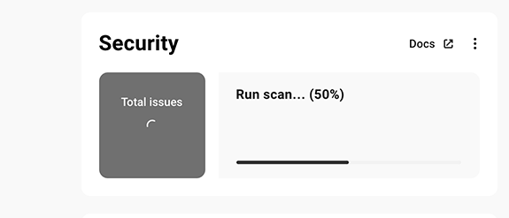 Security scan in progress.