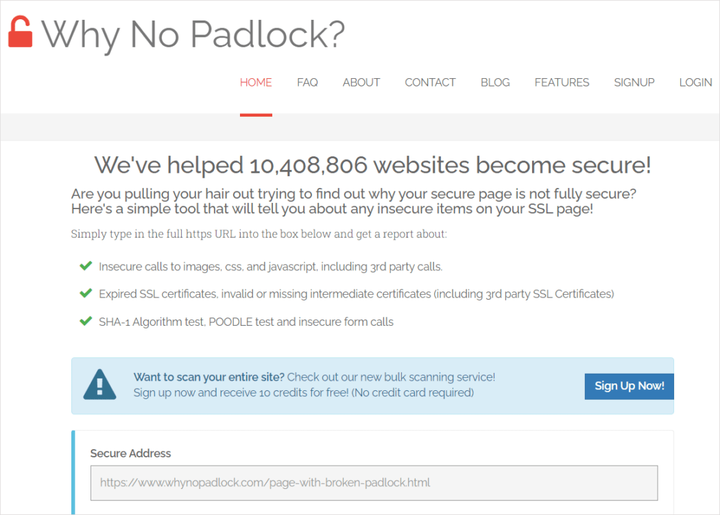 Why No Padlock?