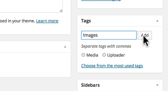 Type a keyword and click add.