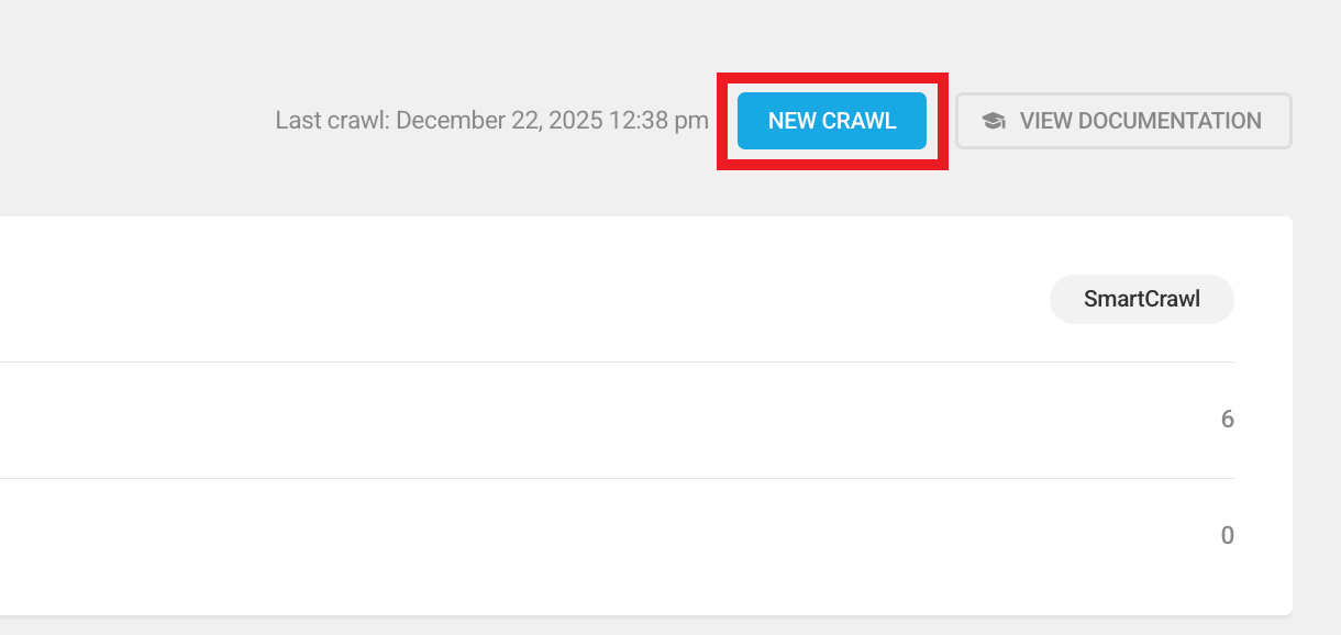 Start new crawl