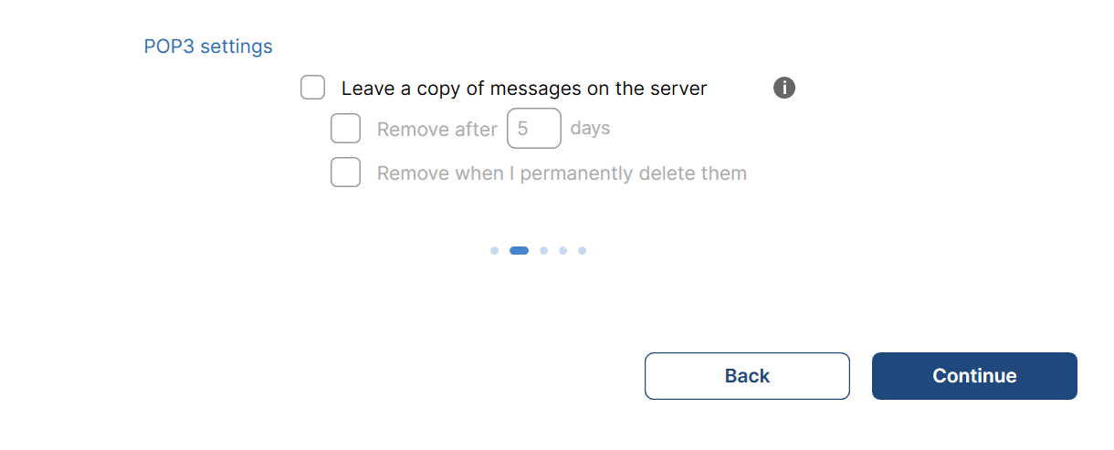 POP3 settings in Mailbird