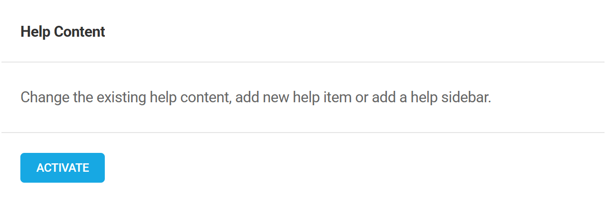 Activate Branda Help Content module