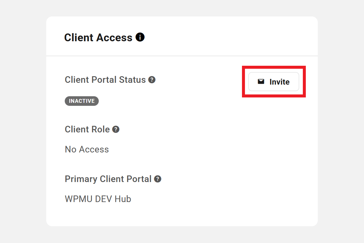 Invite client in Client Tools